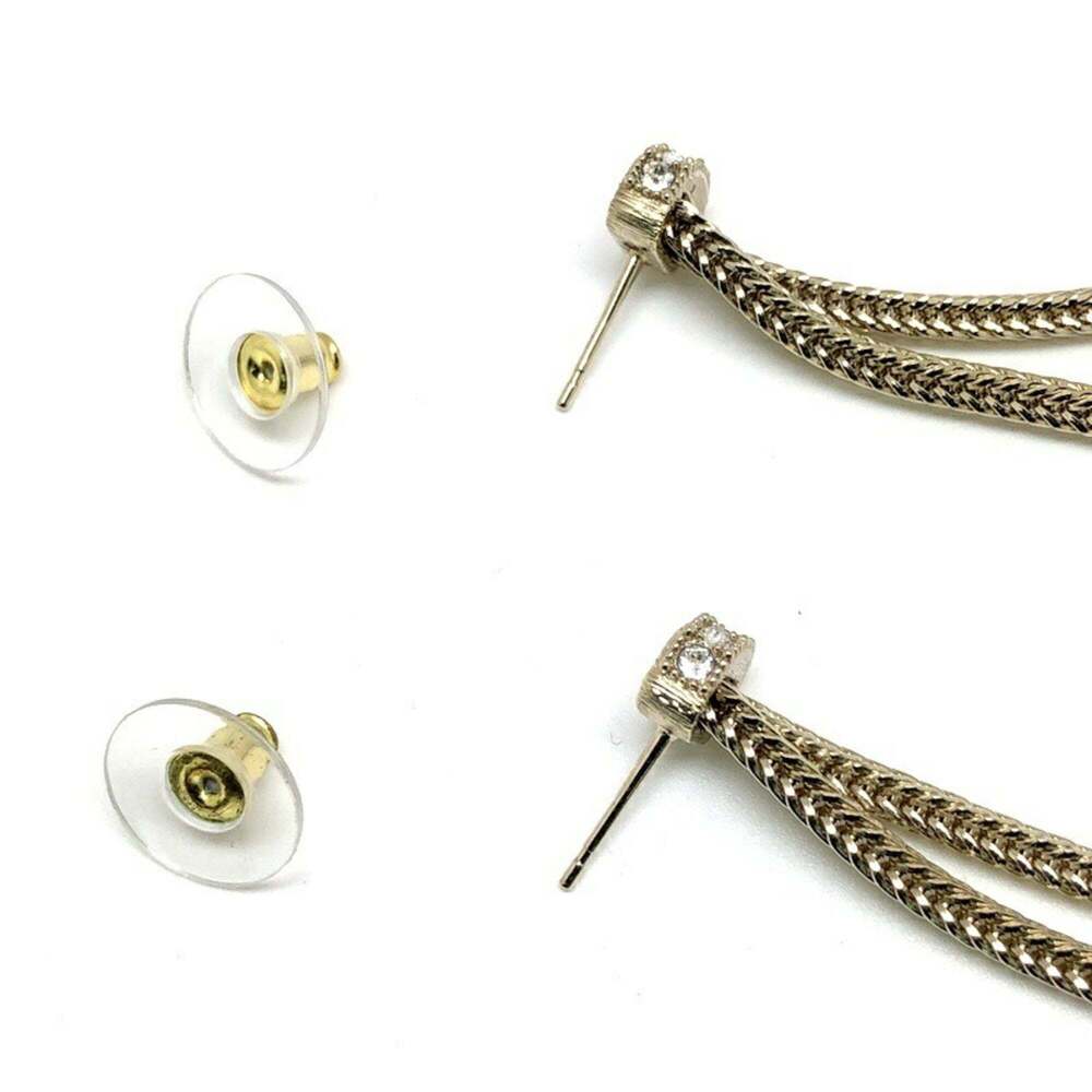 CHANEL Gold Logo Earrings - Picture 5 of 10